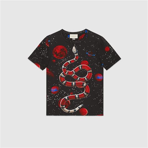 gucci snake in space shirt|black gucci snake shirt.